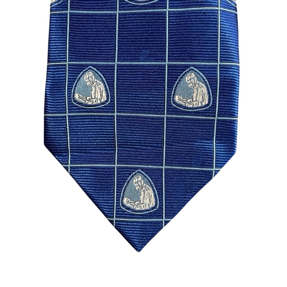 American Pediatric Surgical Association Silk Tie Blue Grid Crest Logo APSA